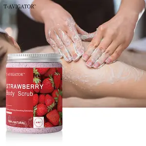 Private Label Haut peeling Frucht Erdbeer Körper aufhellung OEM Natürliches Körper peeling Glätten des Peeling Körper peeling
