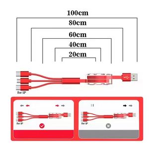 Câble de charge USB rétractable universel 3 en 1 personnalisé avec logo promotionnel, avec boîte transparente - Product Image 5