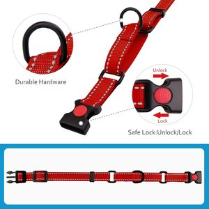 Juego de collares para perros y correas, Collar de martingala reflectante para perros pequeños, medianos y grandes (rojo y S) - Product Image 2