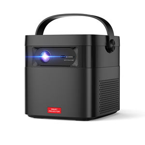 Mini vidéoprojecteur intelligent <span class=keywords><strong>Android</strong></span> 9 rechargeable DLP WiFi 6 BT 4K 1080P 300ANSI 4K-Laser 3D portable pour cinéma maison - Product Image 1