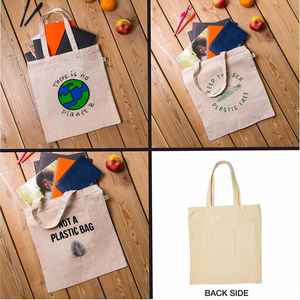 Eco-Friendly Organic Cotton Canvas Lunch Tote <b>Bag</b> with <b>Rope</b> Handle Reusable Medium Size Sack Custom Logo for Packing - Product Image 3