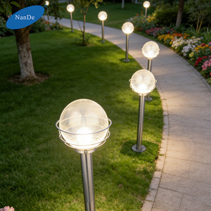 Lámpara Solar de Jardín de Acero Inoxidable, LED, Impermeable, para Exteriores, para Hogar, Villa, Patio, Paisaje - Product Image 2