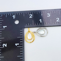 Classique pierre naturelle mère perle pendentif pour femmes plaqué or goutte d'eau forme lunette réglage blanc coquille bijoux breloques