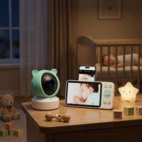 Monitor Inteligente para Bebés de 5 Pulgadas Full HD 1080P WIFI con Detección de Llanto, Modo de Privacidad, Visión Nocturna, Modo Dual y Monitor de Temperatura