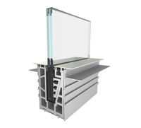 Système de garde-corps en verre sans cadre en aluminium moderne avec profilé en U, verre trempé 6+6/8+8/10+10 mm, revêtement PVC, garantie 2 ans