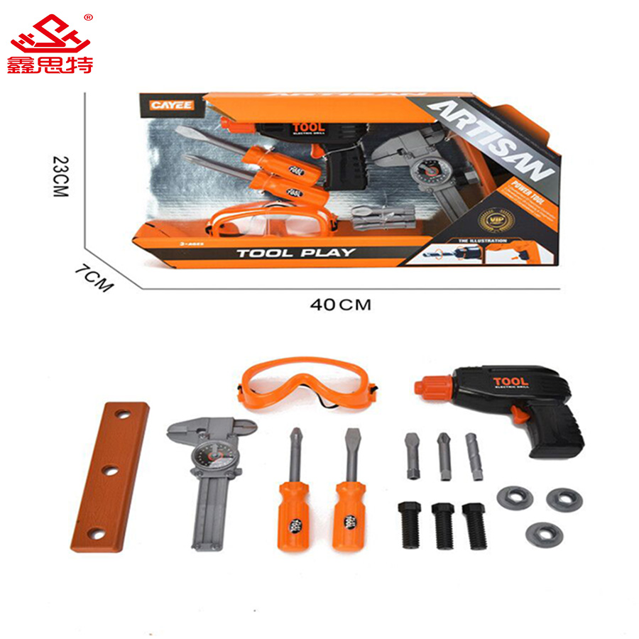 XST Best Selling Box Set Kids Table Wooden Pretend Play Children's Repair Tools And Toys