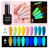 Gel de couleur néon phosphorescent Private Label Vernis à ongles gel UV semi-permanent