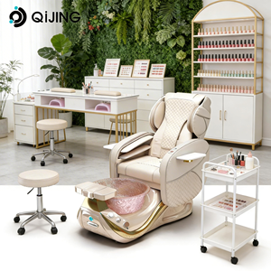 Nieuwe nagelsalonmeubels luxe pijploze pedicurestoelen zonder wateraansluiting, masserende manicure-pedicure stoel voetenspa - Product Image 6