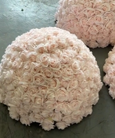Classique élégant sophistiqué fard à joues rose bébé rose vraie touche mariage Rose fleur chemin de Table pièce maîtresse