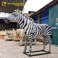Modèle de zèbre animatronique en fibre de verre MYDINO Zoon Decoration à vendre
