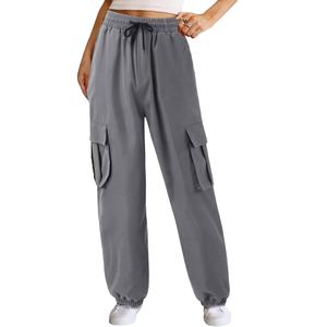 Pantalones Deportivos Personalizados para Mujer, Pantalones de Trabajo de Cintura Elástica de Alta Calidad, Pantalones Cargo Económicos para Mujer con Bolsillos Laterales - Product Image 5