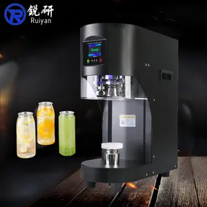 370W automatic plastic /aluminum jars filling sealing machine juice cans sealing machine for plastics packages coffee