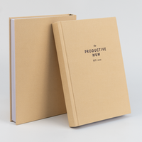 Carnet de notes de qualité supérieure avec couverture rigide en tissu lin, impression offset et bords pulvérisés - Nouveau procédé d'impression