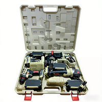 Kit combiné perceuse et tournevis électrique 4-en-1 OEM personnalisé avec mallette rigide, outils ménagers en métal, prix d'usine