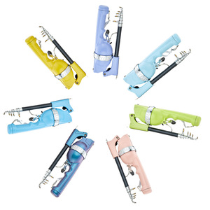 Canne à pêche de poche portable, design télescopique pliable, équipement de pêche ultra-compact pour les voyages/la randonnée/le camping - Product Image 2