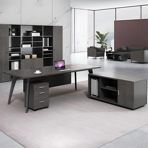 Escritorio ejecutivo de lujo moderno Doctor Mesa en forma de L Modularidad Panel de madera Estilo Fabricado Trabajo Oficina Muebles Empresa - Product Image 4