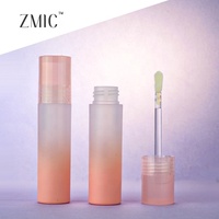 6ml Leere Lipgloss-Tuben aus Kunststoff, Farbverlauf Rosa Nude Lippenöl-Flasche, Runde Mattierte Flüssig-Lippenstift-Tube, Großhandel