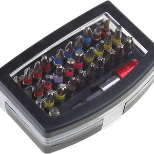 Jeu de 32 embouts électriques courts en acier S2 : embouts plats, Phillips, Pozi, hexagonaux, <span class=keywords><strong>Torx</strong></span>, <span class=keywords><strong>Torx</strong></span> <span class=keywords><strong>creux</strong></span> et à dégagement rapide - Product Image 3