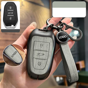 Étui pour clé de voiture en métal zincalloy, bois et cuir, accessoires, pochette pour clé pour Dongfeng Citroen DS6/DS5/DS5LS/DS3 et <span class=keywords><strong>DS4</strong></span> - Product Image 3