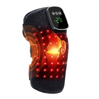 Attelle chauffante LED rouge pour genou, haute performance, soulagement de la douleur, massage et soutien pour la récupération quotidienne à domicile et au sport