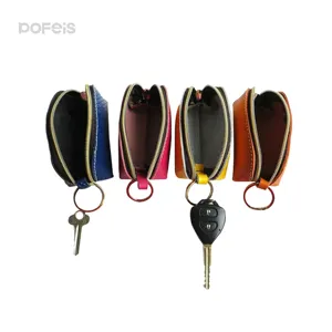 Car Key Case Zipper Genuine Leather Key Holder Manufacturers Direct Phone Card Holder Coin Purse