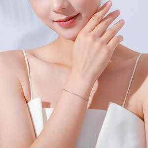 Pulsera de cadena de plata de ley S925, simple, clásica, elegante, accesorio diario para mujer. Versión personalizable en cobre. - Product Image 2