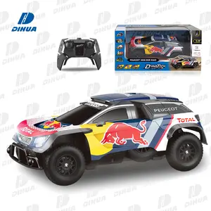 1/16 Scale 2.4G Radio Control Toy Model Red Bull PEUGEOT 3008 DKR MAXI 12 Km/h Drift Off Road All Terrain Racing RC Car for Kids