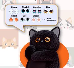 Robot en peluche câlin avec conversations réelles, <span class=keywords><strong>musique</strong></span>, contrôlé par application, Wi-Fi, jouet parlant intelligent pour soulager l'anxiété des filles et pour le plaisir quotidien - Product Image 6