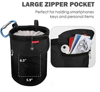 Sac de craie d'escalade durable avec ceinture à clip rapide réglable et 2 grandes poches zippées