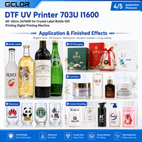 Imprimante UV DTF 703U I1600 60-65cm 3xI1600 pour l'impression numérique d'étiquettes en cristal, de bouteilles et de cadeaux