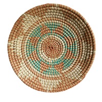 Panier de rangement de fruits de collation de champ scandinave Six pièces Ins peuvent être enlevés jonc de mer tissé tenture murale plante décorative