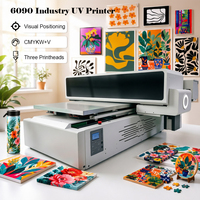 Imprimante à plat UV Reeleyin Industry 6090 A1 avec caméra de positionnement visuel, impression CMYK, blanc, vernis, 6 couleurs