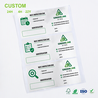 Étiquettes d'inspection personnalisées en aluminium pour flottes de location, autocollant métallique argenté avec options de contrôle externe et interne, OEM