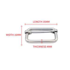 Fivelas de Metal Ajustáveis 4*35*16mm com Baixo MOQ, Anel Quadrado Durável com Revestimento Sem Níquel para Cintos, Bolsas, Alças e Acessórios DIY para Vestuário - Product Image 3
