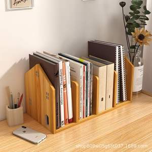 Étagère à livres simple en bois pour enfants, organisateur de rangement de bureau, 40,5 cm x 19,5 cm x 23 cm, couleur bois naturel, type sur pied - Product Image 3