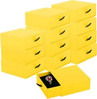 Boîte en papier jaune clair fantaisie faite à la main, boîtes d'expédition, emballage personnalisé en papier, boîtes en papier pour cadeaux, boîte d'emballage en papier avec tiroir