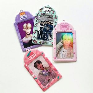 Hot Sales <b>Personalized</b> Bus Card Holder Plastic Acrylic Cute PVC With <b>Keychain</b> for Kpop Style BK Photo Card Holders - Product Image 1