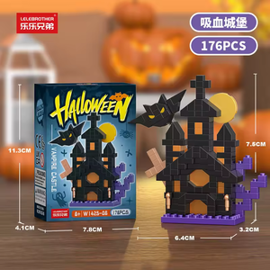 Accessoires d'Halloween : Citrouille, <span class=keywords><strong>Fantôme</strong></span>, Sorcière – Ensembles de Micro-Briques en Plastique pour Enfants – Jouets Éducatifs de Construction - Product Image 6