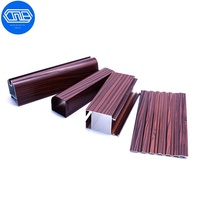 Chine porte d'armoire de cuisine moderne profil en aluminium Grain de bois série 6000 finition anodisée CNC conception de meubles de qualité