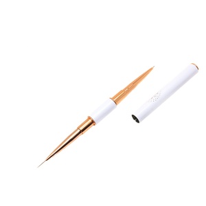 YINDUOFEI Stylo à double tête professionnel pour ongles, en nylon acrylique, avec manche métallique, pinceau liner pour usage esthétique - Product Image 4