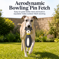 Jouet couineur pour chien en latex naturel, adorable jouet à mâcher pour chien en forme de quilles de bowling pour lévrier, jouet de dentition souple pour chiots et chiens de petite et moyenne taille