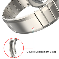 Correa de reloj de liberación rápida de titanio de un enlace para Apple Watch 10 42mm 46mm diseño deslizante lateral correa de Metal para IWatch Series 9 8 7 6