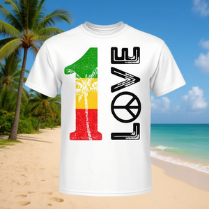 Camiseta One Love Jamaica Reggae Music Rastafari Roots - Product Image 3