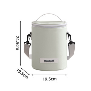 Sac à lunch cylindrique Beenlove, grande capacité, isotherme, portable, pour le bureau, les étudiants, les voyages, sac isotherme pour bento - Product Image 5