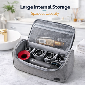 Sac de rangement portable personnalisé <span class=keywords><strong>avec</strong></span> fermeture éclair pour sèche-<span class=keywords><strong>cheveux</strong></span>, baguette à <span class=keywords><strong>boucler</strong></span>, accessoires de maquillage et de toilette, compatible <span class=keywords><strong>Dyson</strong></span> - Product Image 2