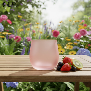 Offre Spéciale – <span class=keywords><strong>Verre</strong></span> à whisky rose givré Angela sans plomb, style Old Fashioned, pour dégustation, en cristal diamanté, idéal pour bar - Product Image 2