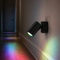 Veilleuse murale LOHAS RGB avec capteur crépusculaire, style rotatif, pour chambre d'enfants et d'adultes, salle de bain, couloir