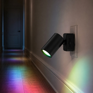 Veilleuse murale LOHAS RGB avec capteur crépusculaire, style rotatif, pour chambre d'enfants et d'adultes, salle de bain, couloir - Product Image 5