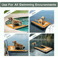 Rampe flottante gonflable pour chiens, durable, sûre, facile d'accès, personnalisable, pour piscines, lacs et plages - pour quais/bateaux à pontons