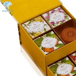 Custom Luxury Food Grade Art Design Paper Packaging With Dividers Mooncake Gift Packaging <b>Box</b> - Product Image 3